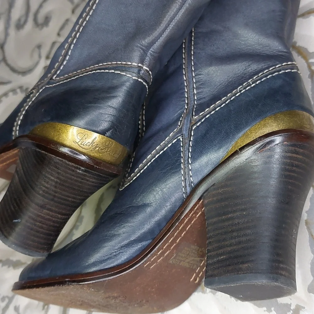 Lucky Brand Elena Boot In Blue 8.5 - Picture 3 of 16